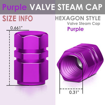 ACCESORIOS 17MM / 1.00" TALL - HEXAGON STYLE - PURPLE