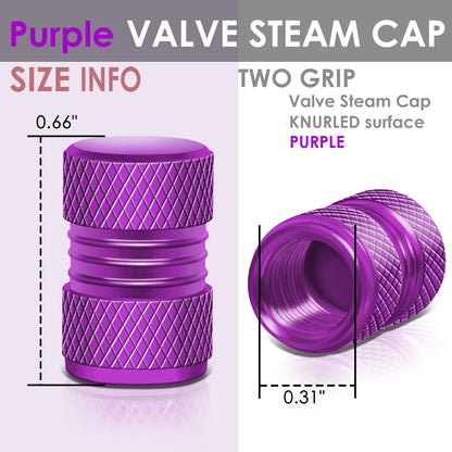 ACCESORIOS 17MM / 1.00" TALL - KNURLED STYLE - PURPLE