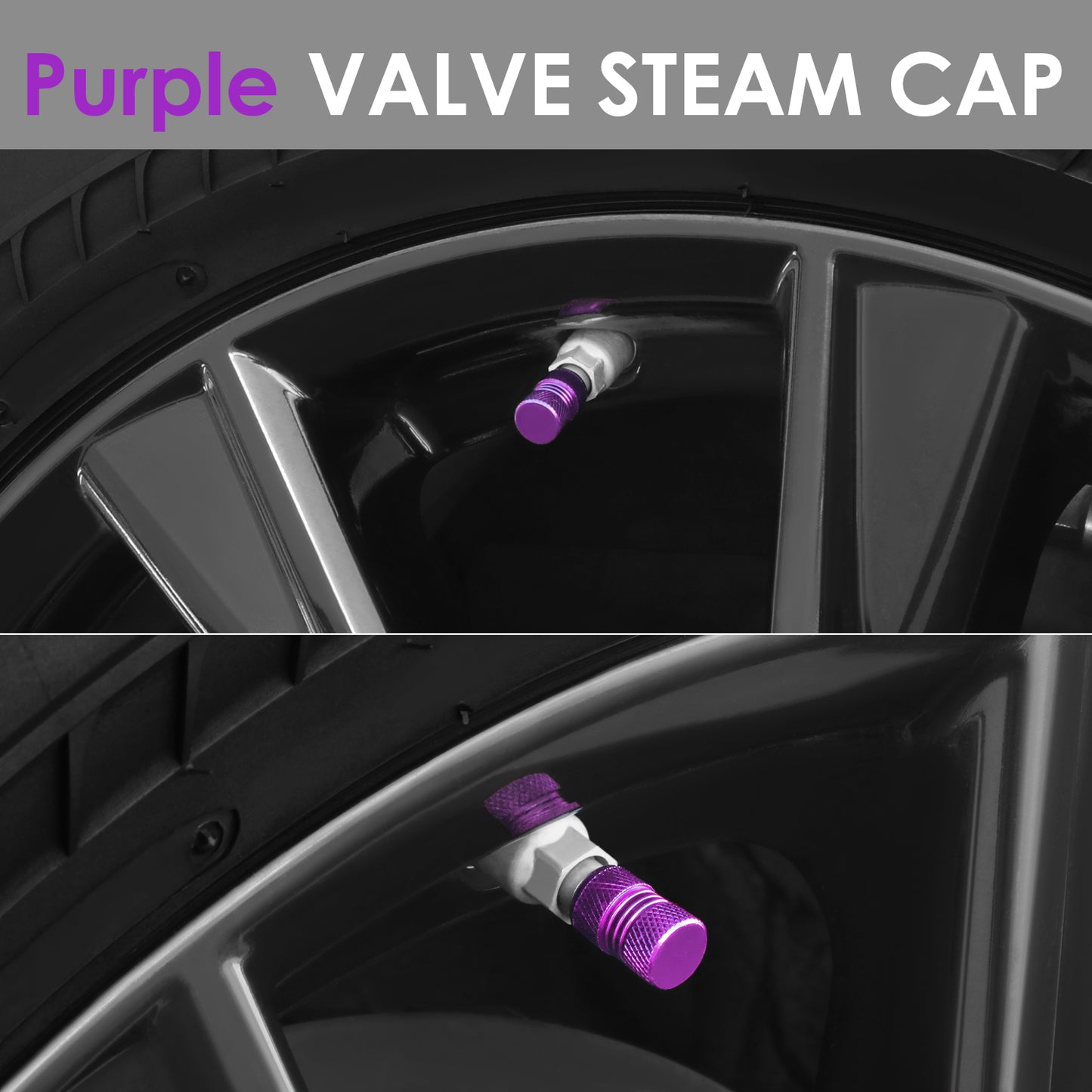 ACCESORIOS 17MM / 1.00" TALL - KNURLED STYLE - PURPLE