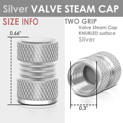 ACCESORIOS 17MM / 1.00" TALL - KNURLED STYLE - SILVER