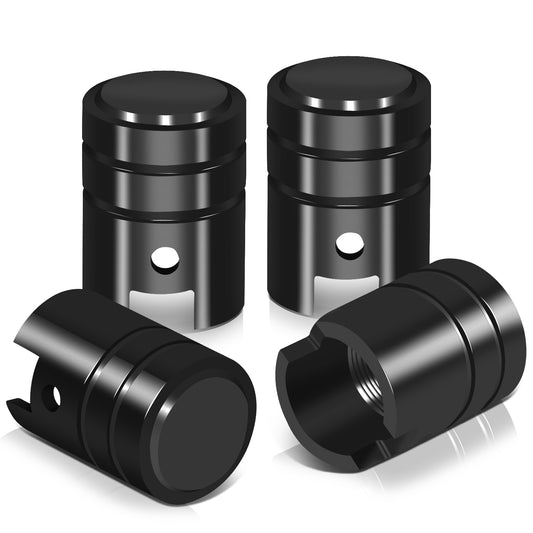 ACCESORIOS 17MM / 1.00" TALL - PISTON STYLE - BLACK
