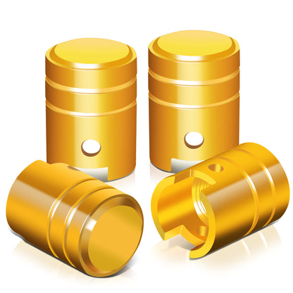 ACCESORIOS 17MM / 1.00" TALL - PISTON STYLE - GOLD