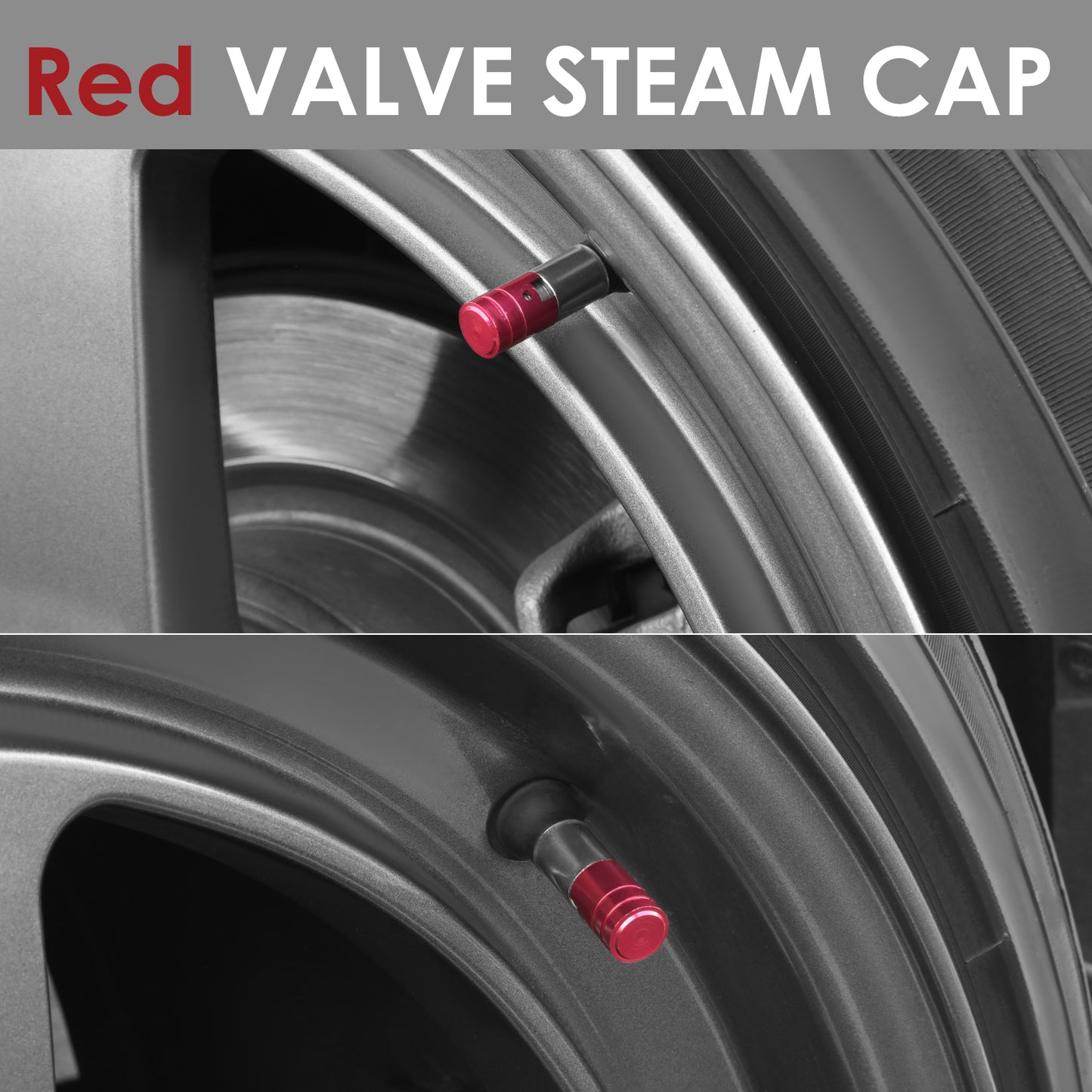 ACCESORIOS 17MM / 1.00" TALL - PISTON STYLE - RED