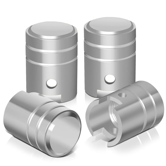 ACCESORIOS 17MM / 1.00" TALL - PISTON STYLE - SILVER