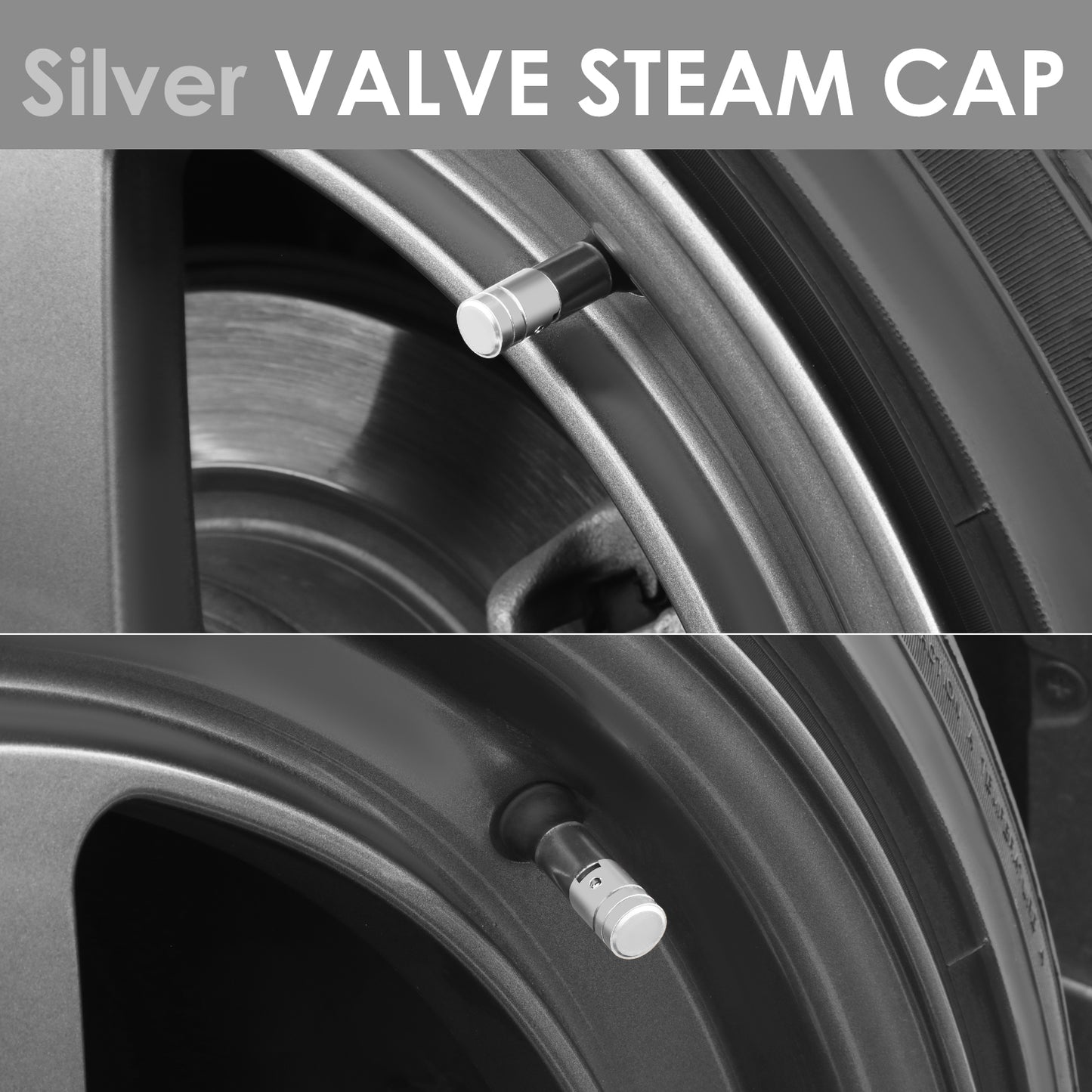 ACCESORIOS 17MM / 1.00" TALL - PISTON STYLE - SILVER