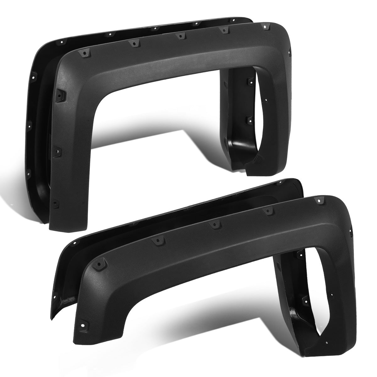 CANTONERAS 14-18 CHEVY SILVERADO 2500HD, 3500HD - FITS 6.5FT, 8FT FLEETSIDE BED MODELS ONLY - POCKET-RIVETED STYLE - TEXTURED - MATTE BLACK