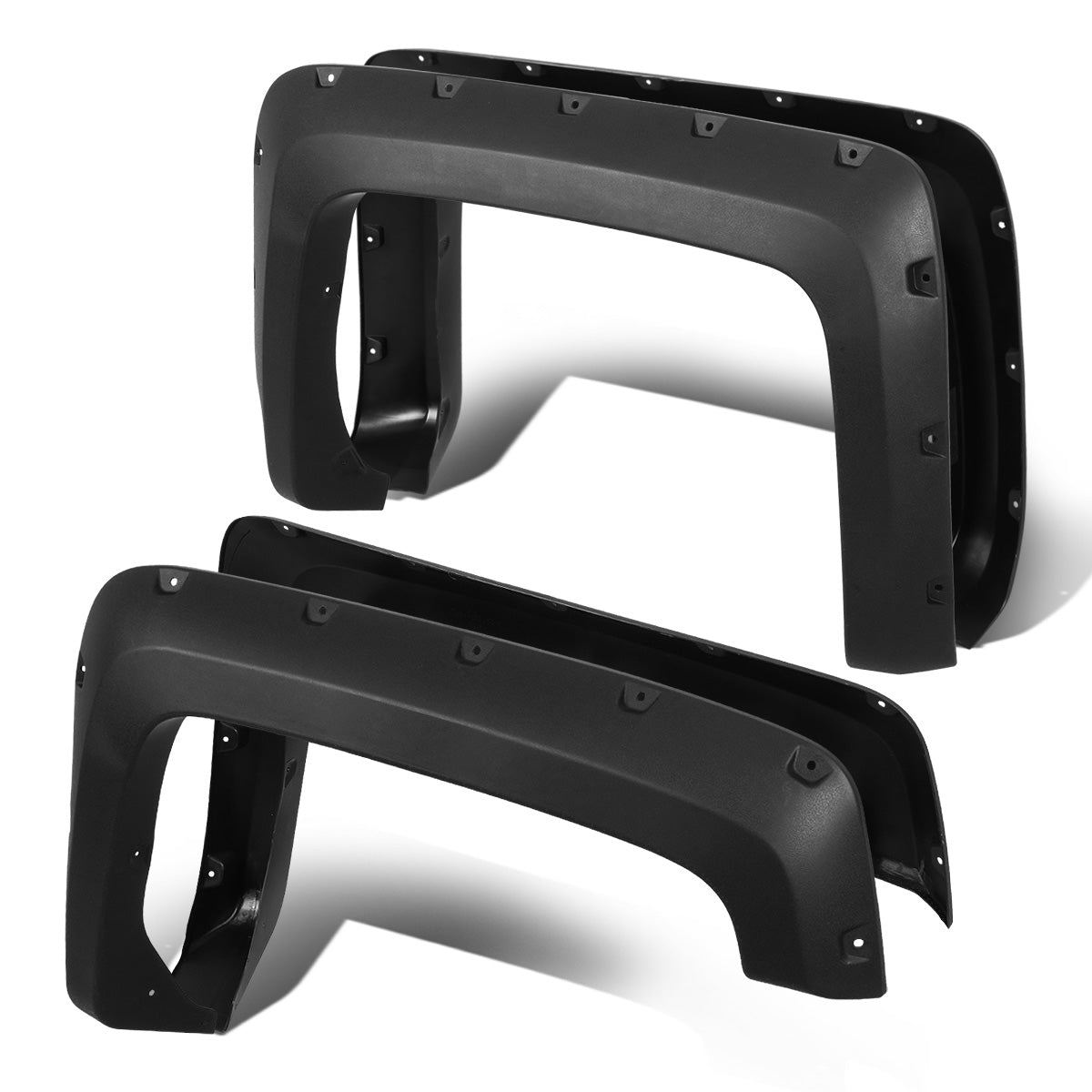 CANTONERAS 14-18 CHEVY SILVERADO 2500HD, 3500HD - FITS 6.5FT, 8FT FLEETSIDE BED MODELS ONLY - POCKET-RIVETED STYLE - TEXTURED - MATTE BLACK