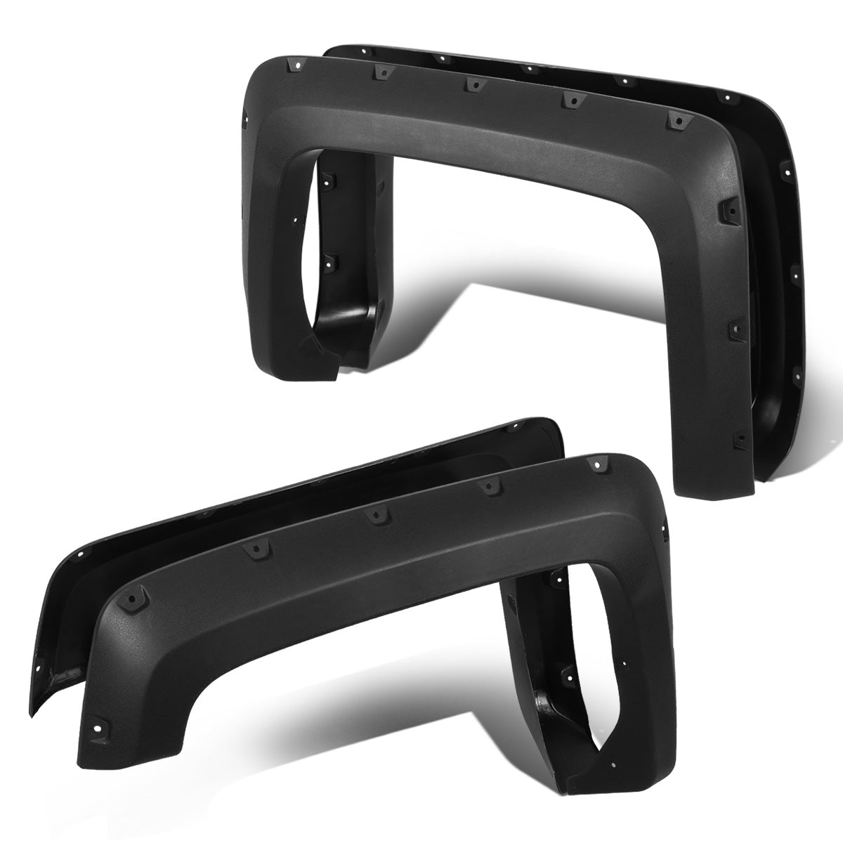 CANTONERAS 14-18 CHEVY SILVERADO 2500HD, 3500HD - FITS 6.5FT, 8FT FLEETSIDE BED MODELS ONLY - POCKET-RIVETED STYLE - TEXTURED - MATTE BLACK