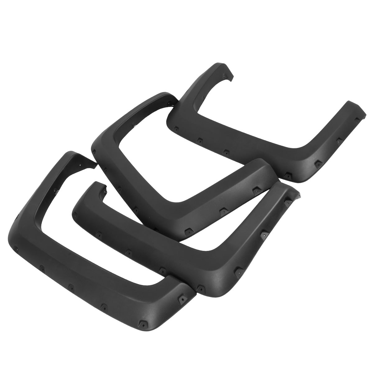 CANTONERAS 14-18 CHEVY SILVERADO 2500HD, 3500HD - FITS 6.5FT, 8FT FLEETSIDE BED MODELS ONLY - POCKET-RIVETED STYLE - TEXTURED - MATTE BLACK