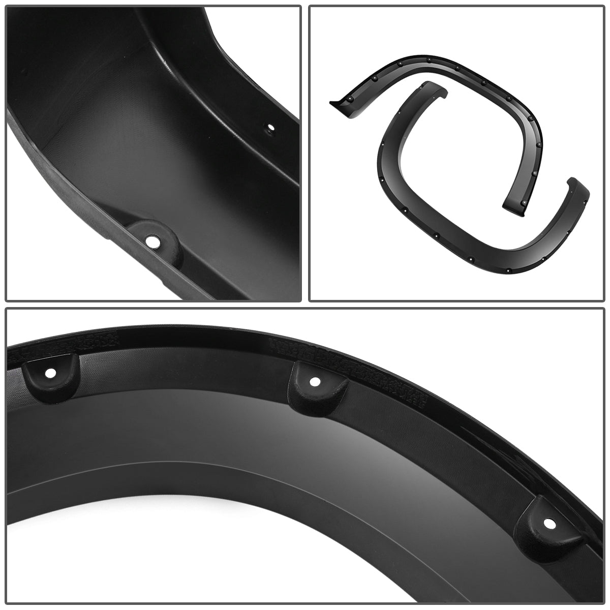 CANTONERAS 07-13 GMC SIERRA 1500 - TIDAL FENDER FLARES 4PC POCKET RIVET TEXTURED OFFROAD FITS