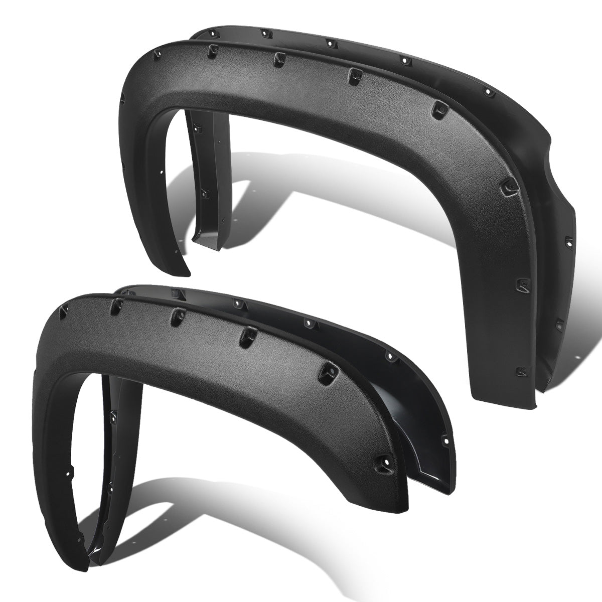 CANTONERAS 07-13 CHEVY SILVERADO 1500 - FITS 69.3" FLEETSIDE BED MODELS - POCKET-RIVETED STYLE - TEXTURED - MATTE BLACK