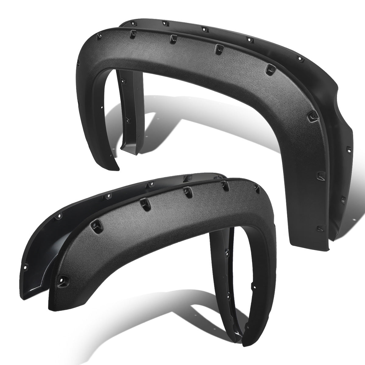 CANTONERAS 07-13 CHEVY SILVERADO 1500 - FITS 69.3" FLEETSIDE BED MODELS - POCKET-RIVETED STYLE - TEXTURED - MATTE BLACK