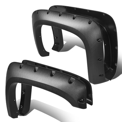 CANTONERAS 07-13 CHEVY SILVERADO 1500 / 07-14 CHEVY SILVERADO 2500HD, 3500HD - FITS 97.6", 78.7", 78" FLEETSIDE BED MODELS - POCKET-RIVETED STYLE - TEXTURED - MATTE BLACK
