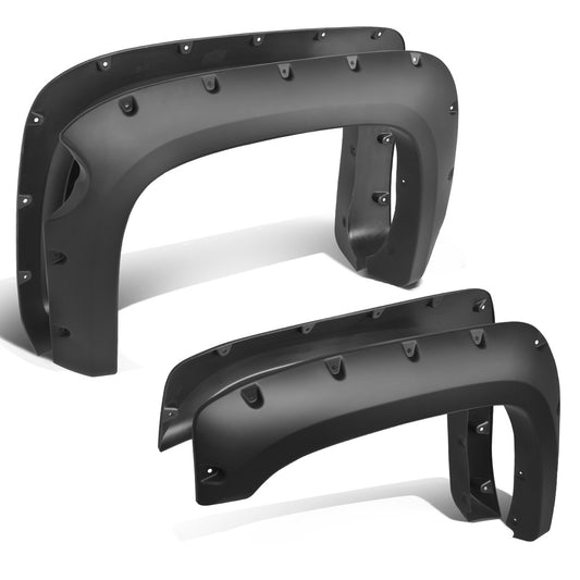 CANTONERAS 07-13 CHEVY SILVERADO 1500 - FITS 69.3" FLEETSIDE SHORT BED MODELS - POCKET-RIVETED STYLE - TEXTURED - MATTE BLACK