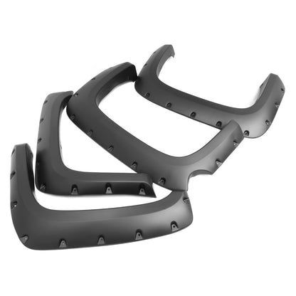 CANTONERAS 07-13 CHEVY SILVERADO 1500 - FITS 69.3" FLEETSIDE SHORT BED MODELS - POCKET-RIVETED STYLE - TEXTURED - MATTE BLACK