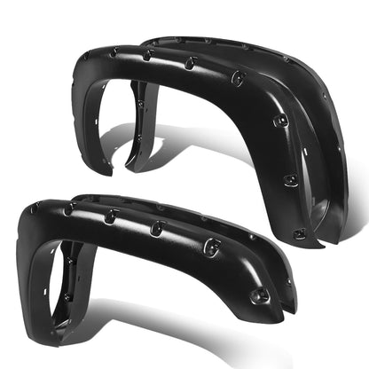 CANTONERAS 99-02 CHEVY SILVERADO 1500, 2500, 3500 / 99-06 GMC SIERRA 1500, 2500, 3500 / 2007 GMC SIERRA 1500, 2500, 3500 CLASSIC - FITS 78.7", 97.6" FLEETSIDE BED MODELS ONLY - POCKET-RIVETED STYLE - TEXTURED - BLACK