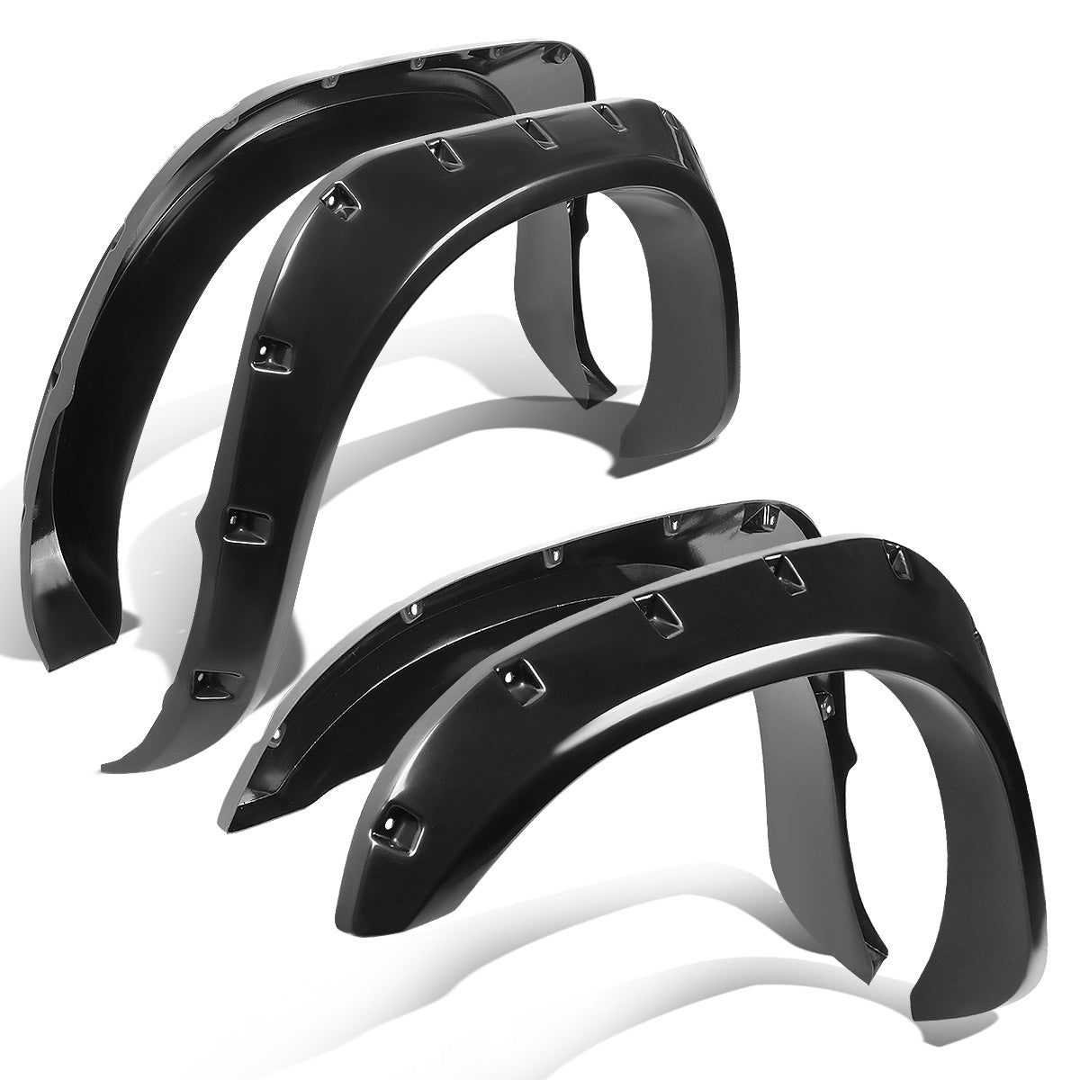 CANTONERAS 02-08 DODGE RAM 1500 / 03-09 DODGE RAM 2500, 3500 - POCKET-RIVETED STYLE - GLOSSY - BLACK