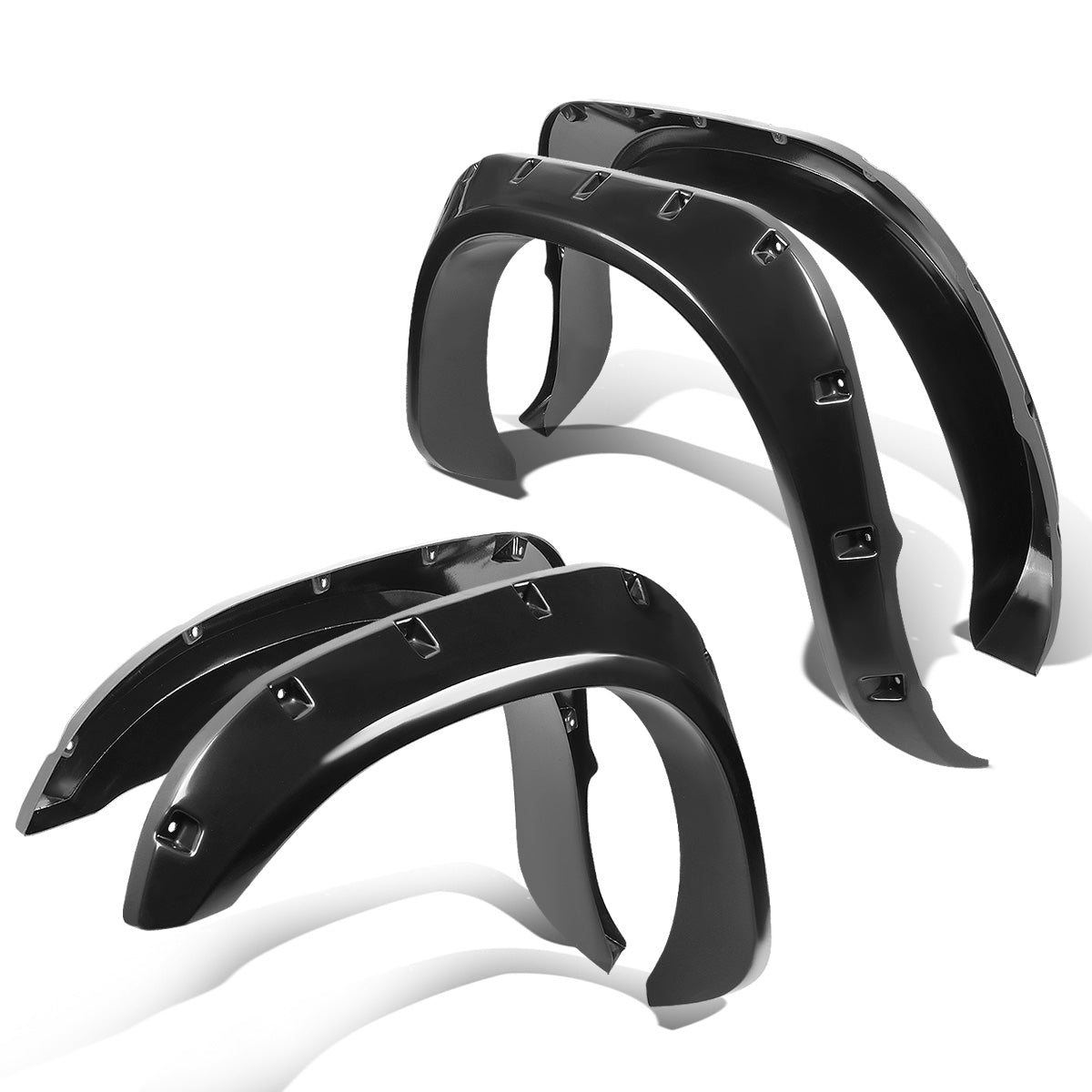 CANTONERAS 02-08 DODGE RAM 1500 / 03-09 DODGE RAM 2500, 3500 - POCKET-RIVETED STYLE - GLOSSY - BLACK