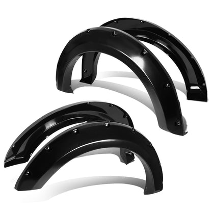 CANTONERAS 04-08 FORD F-150 - POCKET-RIVETED STYLE - GLOSSY - BLACK