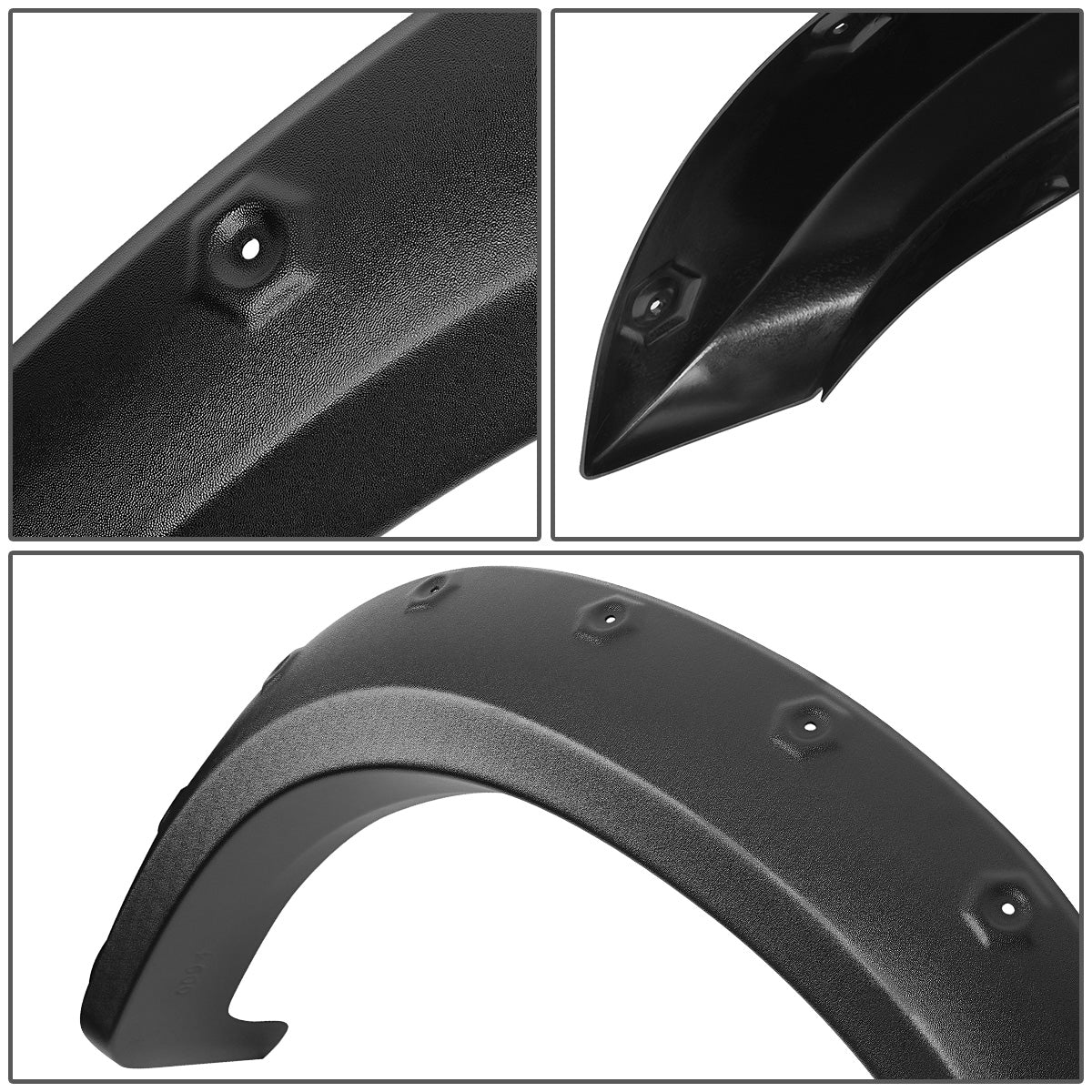 CANTONERAS 99-03 FORD F-150 / 97-99 FORD F-250 SUPER DUTY / 2004 FORD F-150 - FITS STYLESIDE BEDS - POCKET-RIVETED STYLE - TEXTURED - MATTE BLACK