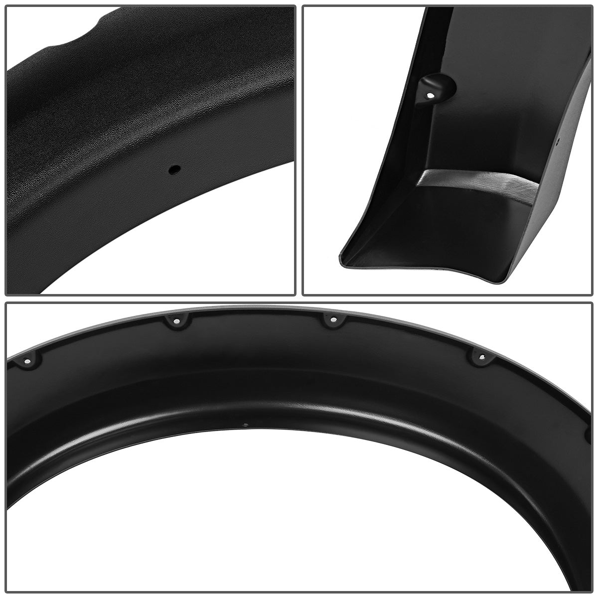 CANTONERAS 99-10 FORD F-250, F-350 SUPER DUTY - FITS 96"-98.6" STYLESIDE BED MODELS - WILL NOT FIT DUALLY MODELS - POCKET-RIVETED STYLE - TEXTURED - BLACK