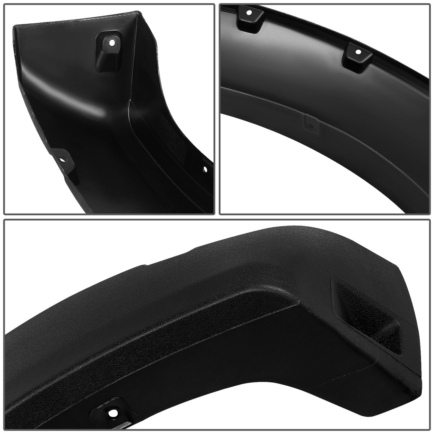 CANTONERAS 11-16 FORD F-250, F-350 SUPER DUTY - POCKET-RIVETED STYLE - TEXTURED - MATTE BLACK