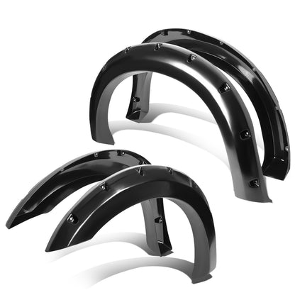 CANTONERAS 99-07 FORD F-250, F-350, F-450 SUPER DUTY - POCKET-RIVETED STYLE - GLOSSY - BLACK