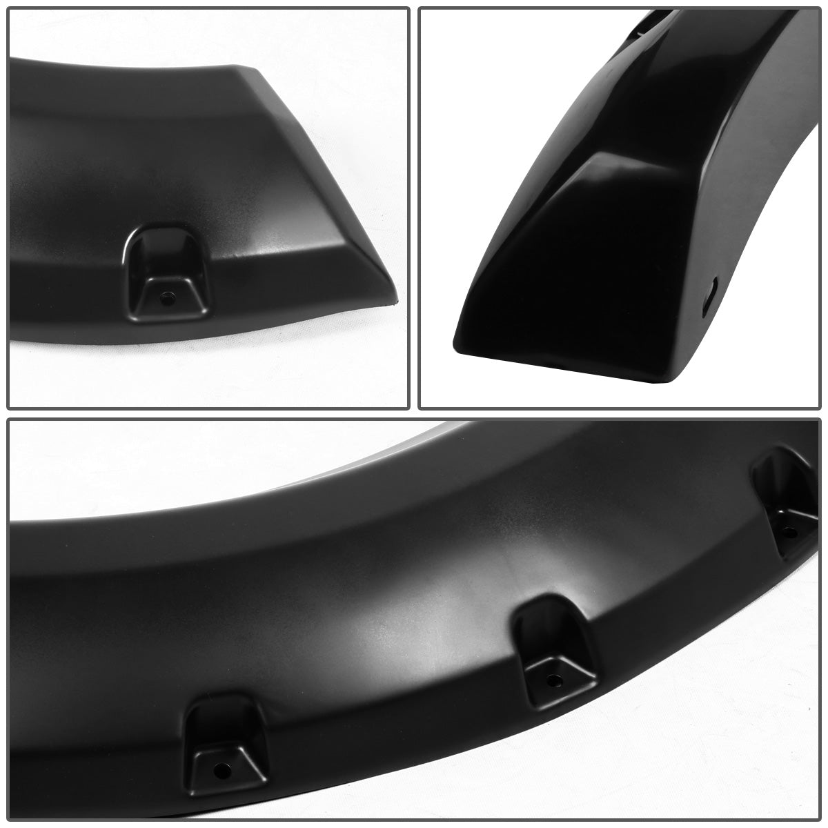 CANTONERAS 99-07 FORD F-250, F-350, F-450 SUPER DUTY - POCKET-RIVETED STYLE - GLOSSY - BLACK