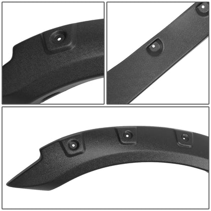 CANTONERAS 10-17 DODGE RAM 2500, 3500 - FITS 76.3", 98.3" FLEETSIDE BED MODELS - FITS DUALLY MODELS - POCKET-RIVETED STYLE - TEXTURED - MATTE BLACK