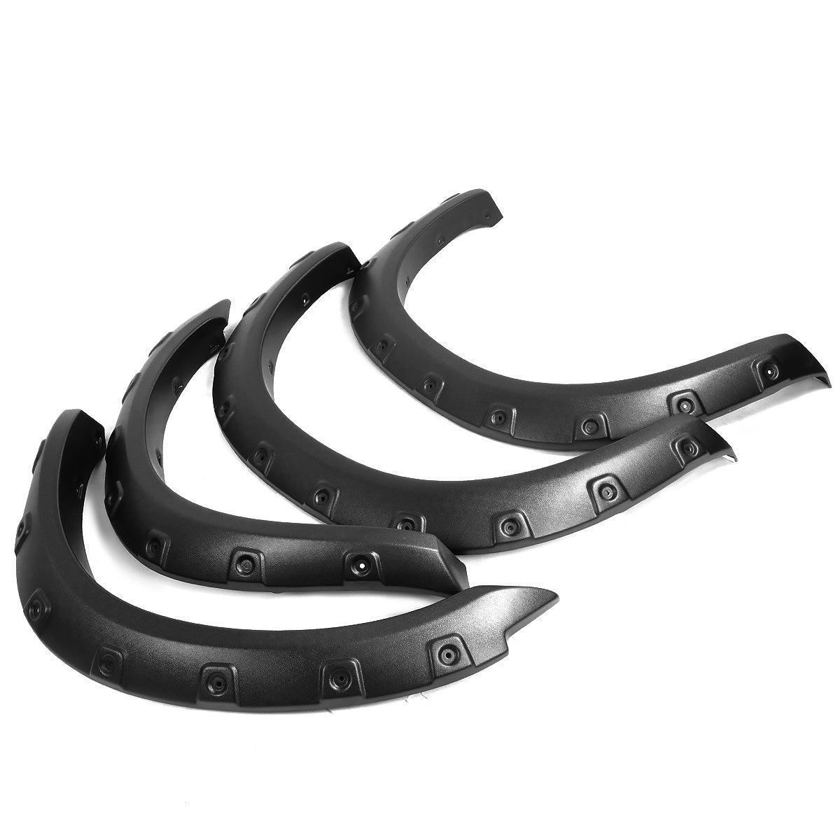 CANTONERAS 10-17 DODGE RAM 2500, 3500 - FITS 76.3", 98.3" FLEETSIDE BED MODELS - FITS DUALLY MODELS - POCKET-RIVETED STYLE - TEXTURED - MATTE BLACK