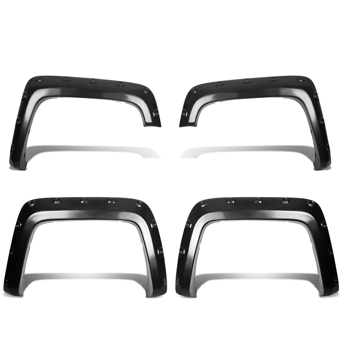 CANTONERAS 14-17 GMC SIERRA 1500 - POCKET-RIVETED STYLE - GLOSSY - BLACK