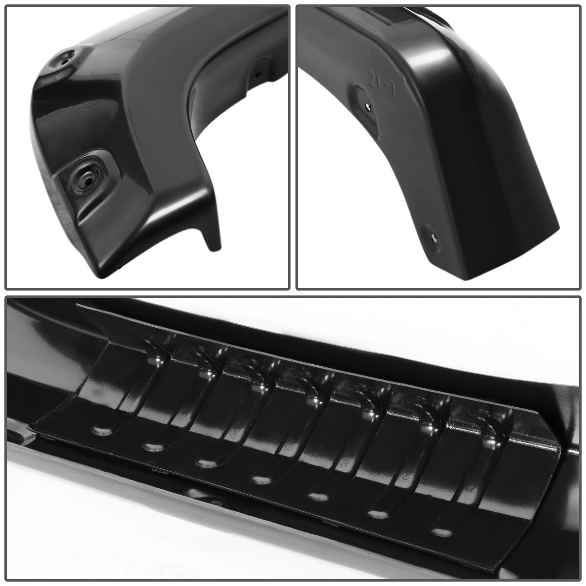 CANTONERAS 14-17 GMC SIERRA 1500 - POCKET-RIVETED STYLE - GLOSSY - BLACK