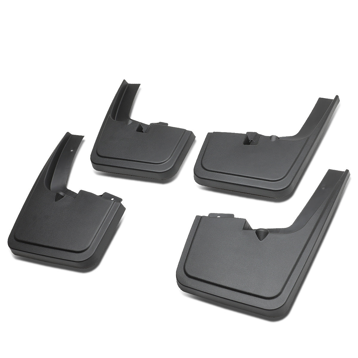 SALPICADERAS MUD GUARD FLAPS - 15-18 FORD F-150 - ONLY FITS MODELS WITH OEM WHEEL LIP MOULDING - 4PCS - MATTE BLACK
