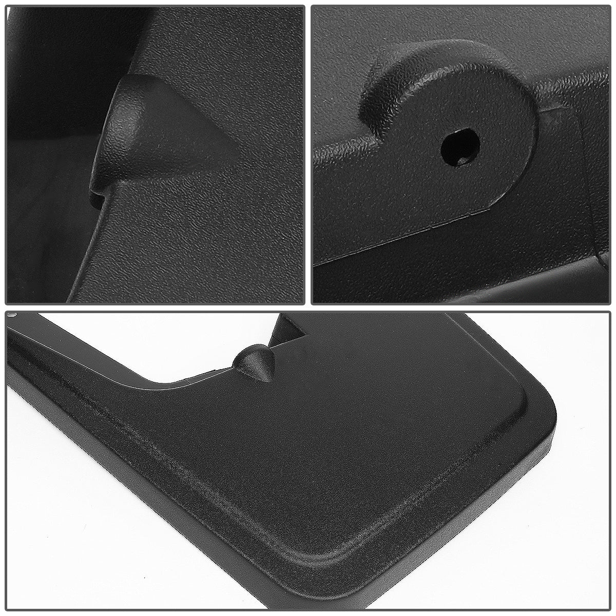 SALPICADERAS MUD GUARD FLAPS - 15-18 FORD F-150 - ONLY FITS MODELS WITH OEM WHEEL LIP MOULDING - 4PCS - MATTE BLACK