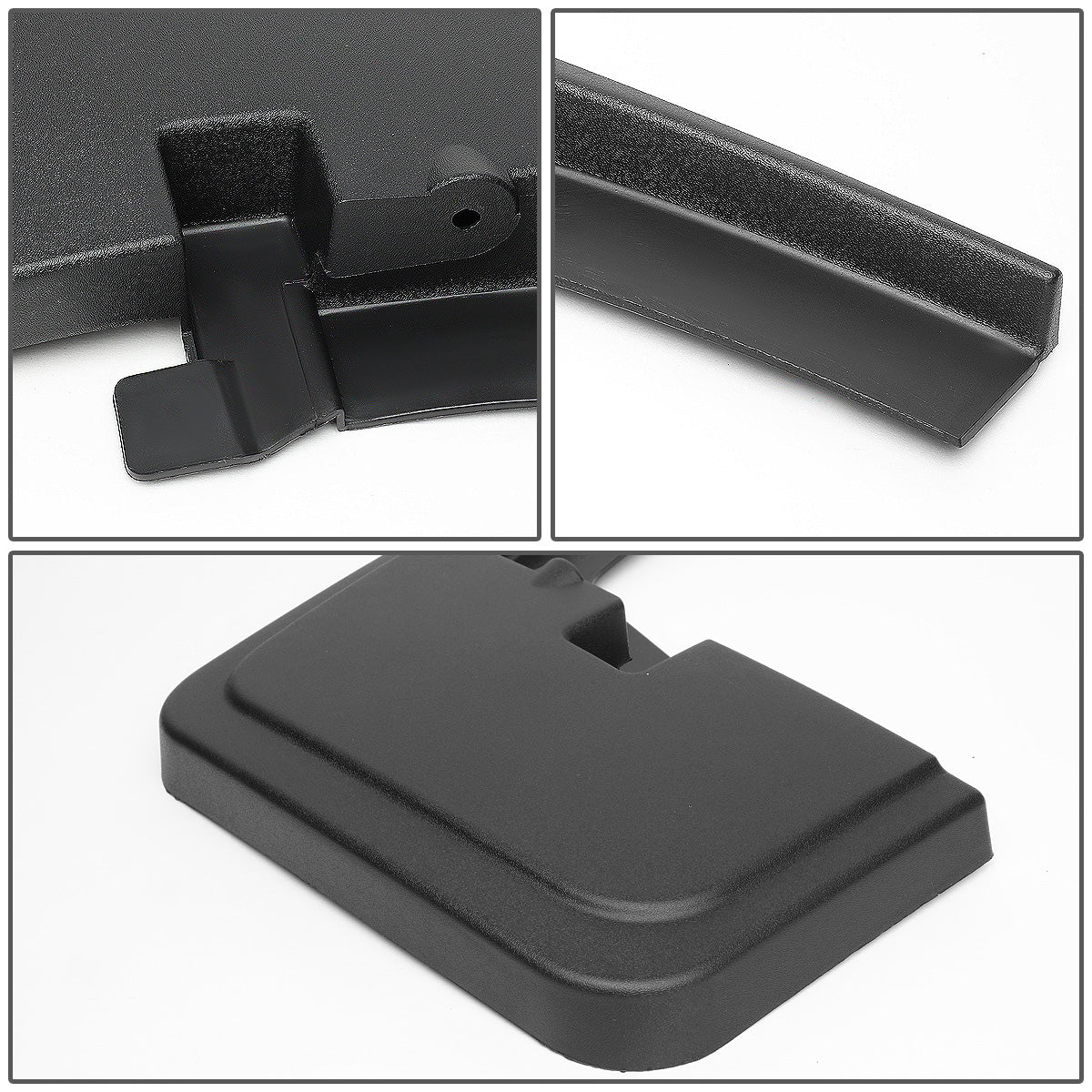 SALPICADERAS MUD GUARD FLAPS - 15-18 FORD F-150 - ONLY FITS MODELS WITH OEM WHEEL LIP MOULDING - 4PCS - MATTE BLACK