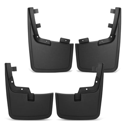 SALPICADERAS MUD GUARD FLAPS - 15-18 FORD F-150 - ONLY FITS MODELS WITHOUT OEM WHEEL LIP MOULDING - 4PCS - MATTE BLACK