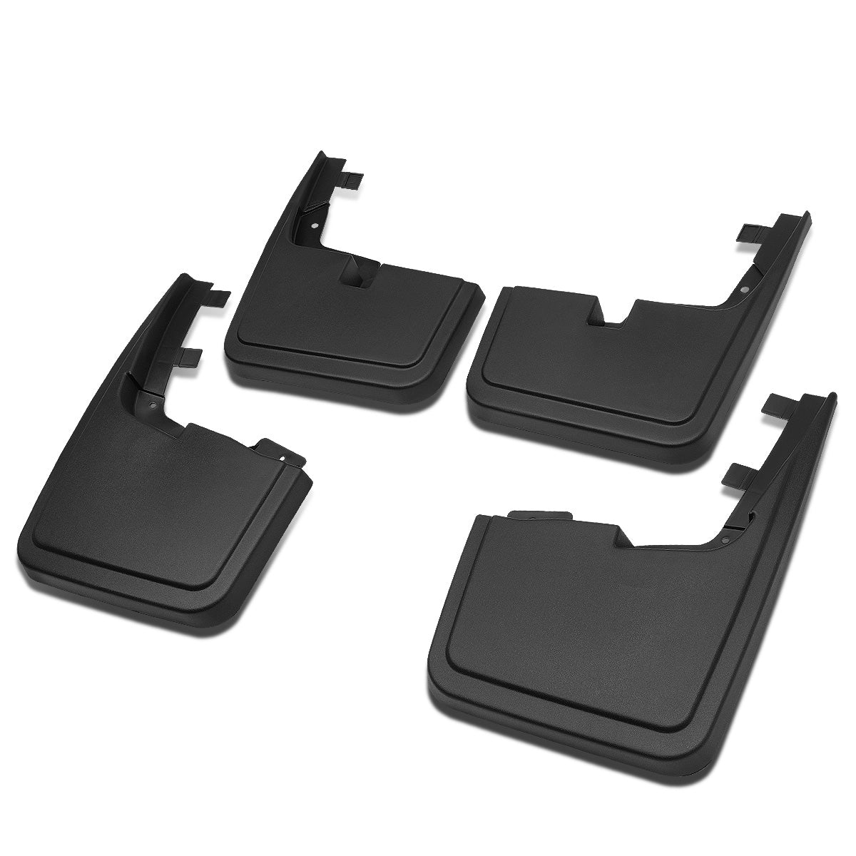 SALPICADERAS MUD GUARD FLAPS - 15-18 FORD F-150 - ONLY FITS MODELS WITHOUT OEM WHEEL LIP MOULDING - 4PCS - MATTE BLACK