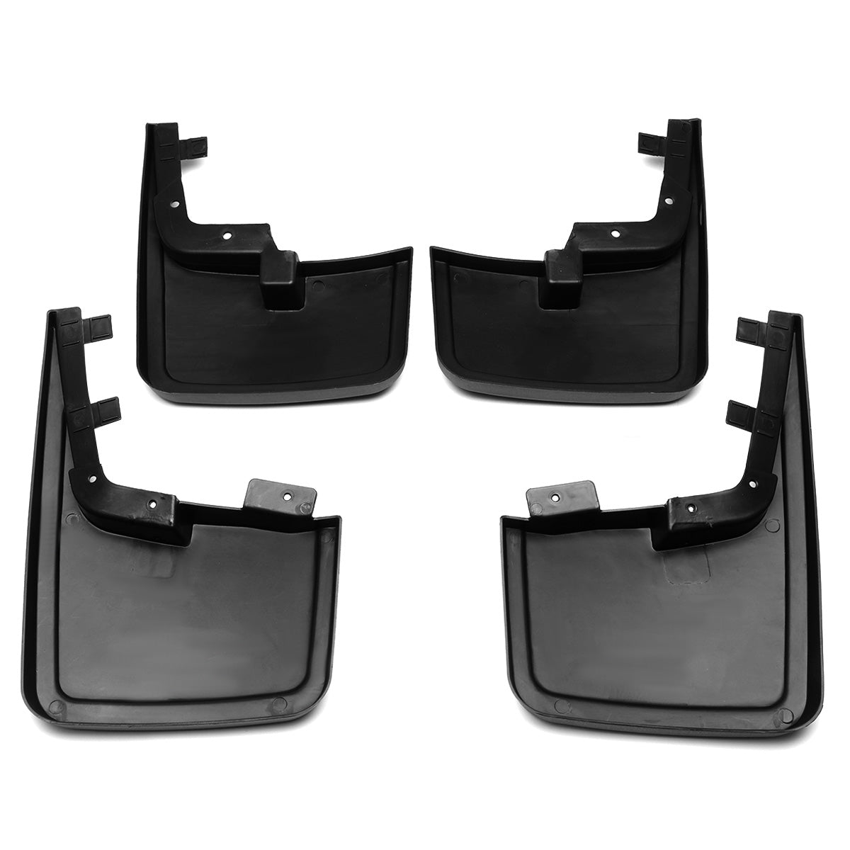 SALPICADERAS MUD GUARD FLAPS - 15-18 FORD F-150 - ONLY FITS MODELS WITHOUT OEM WHEEL LIP MOULDING - 4PCS - MATTE BLACK