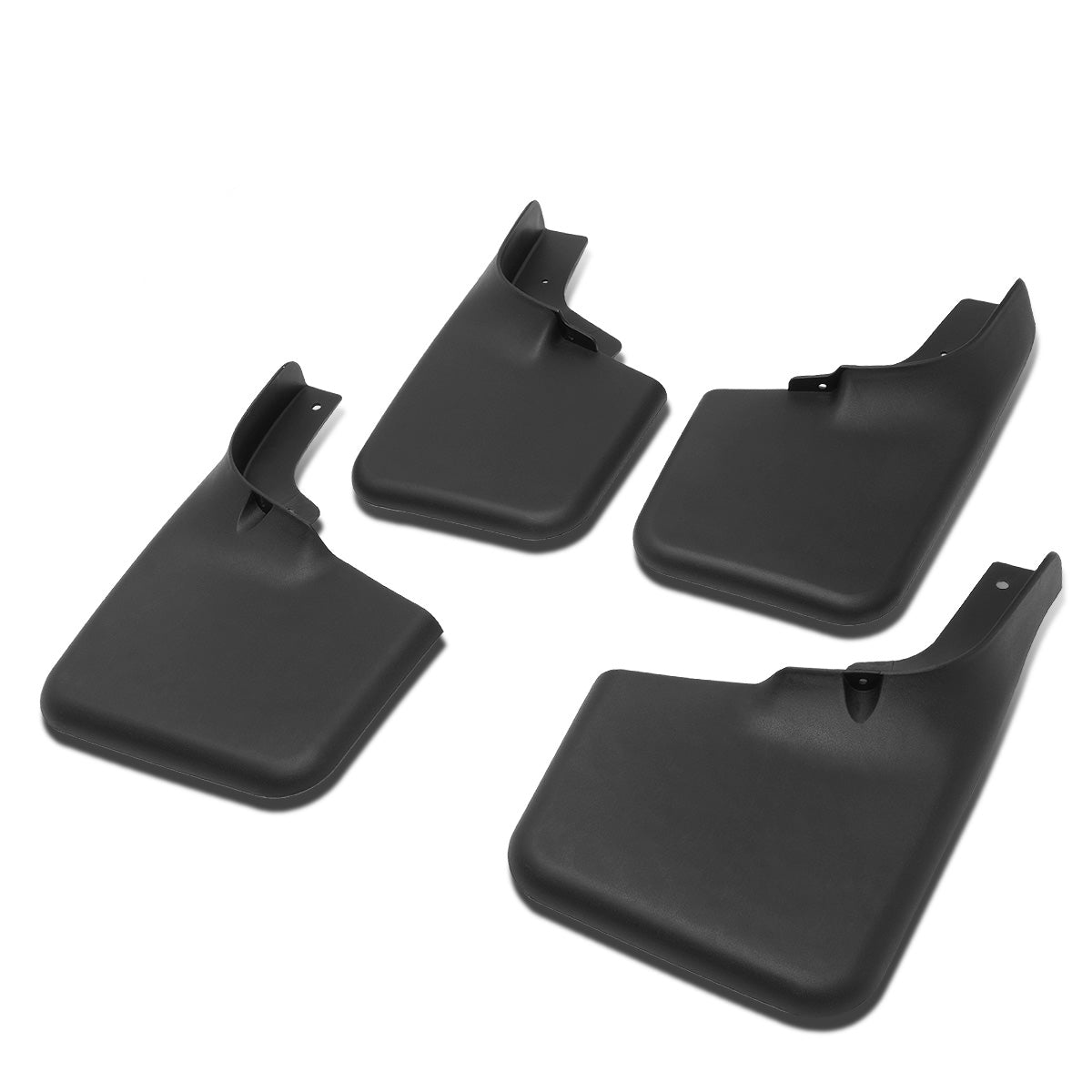 SALPICADERAS MUD GUARD FLAPS - 04-14 FORD F-150 - ONLY FITS MODELS WITH OEM FENDER FLARES - DOES NOT FIT FLARESIDE MODELS - 4PCS - MATTE BLACK