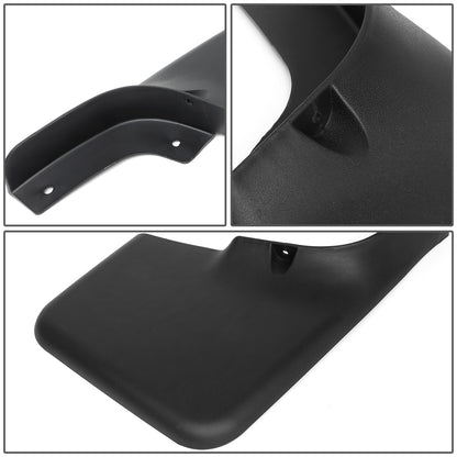 SALPICADERAS MUD GUARD FLAPS - 04-14 FORD F-150 - ONLY FITS MODELS WITH OEM FENDER FLARES - DOES NOT FIT FLARESIDE MODELS - 4PCS - MATTE BLACK
