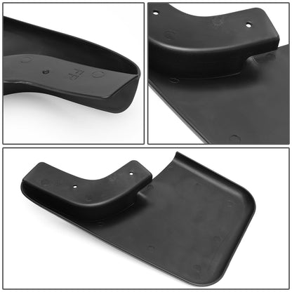 SALPICADERAS MUD GUARD FLAPS - 04-14 FORD F-150 - ONLY FITS MODELS WITH OEM FENDER FLARES - DOES NOT FIT FLARESIDE MODELS - 4PCS - MATTE BLACK