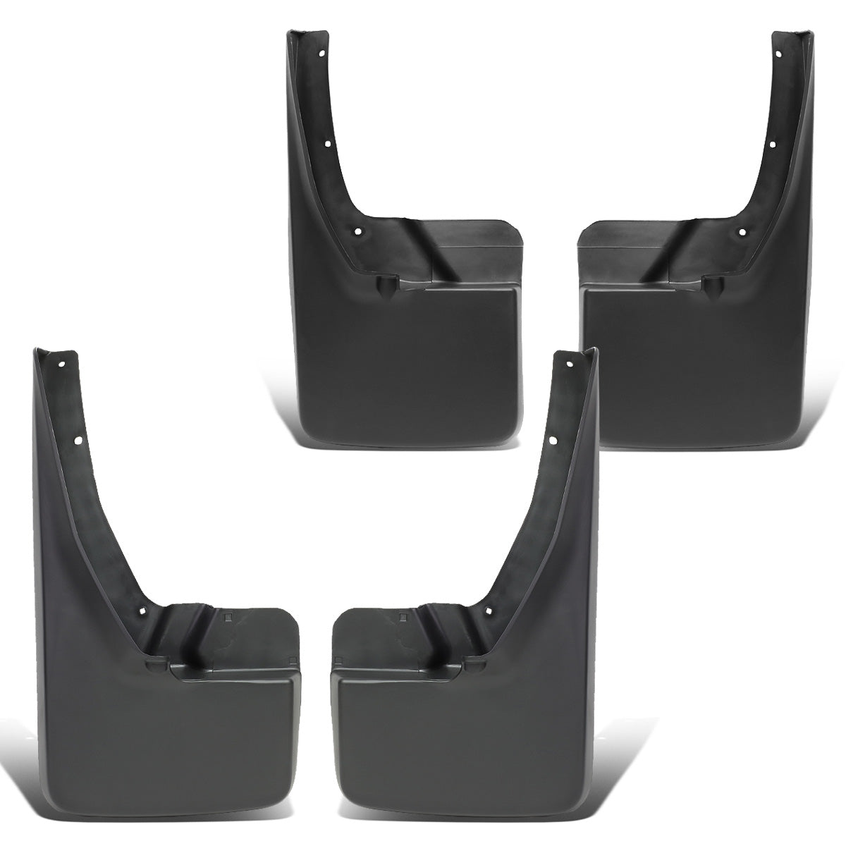 SALPICADERAS MUD GUARD FLAPS - 09-18 DODGE RAM 1500 / 10-18 DODGE RAM 2500, 3500 - 4PCS - MATTE BLACK