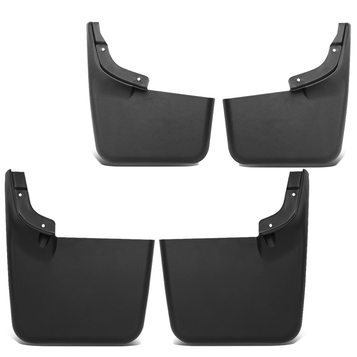 SALPICADERAS MUD GUARD FLAPS - 04-14 FORD F-150 - FITS MODELS WITHOUT OEM FENDER FLARES - DOES NOT FIT FLARESIDE MODELS - 4PCS - MATTE BLACK
