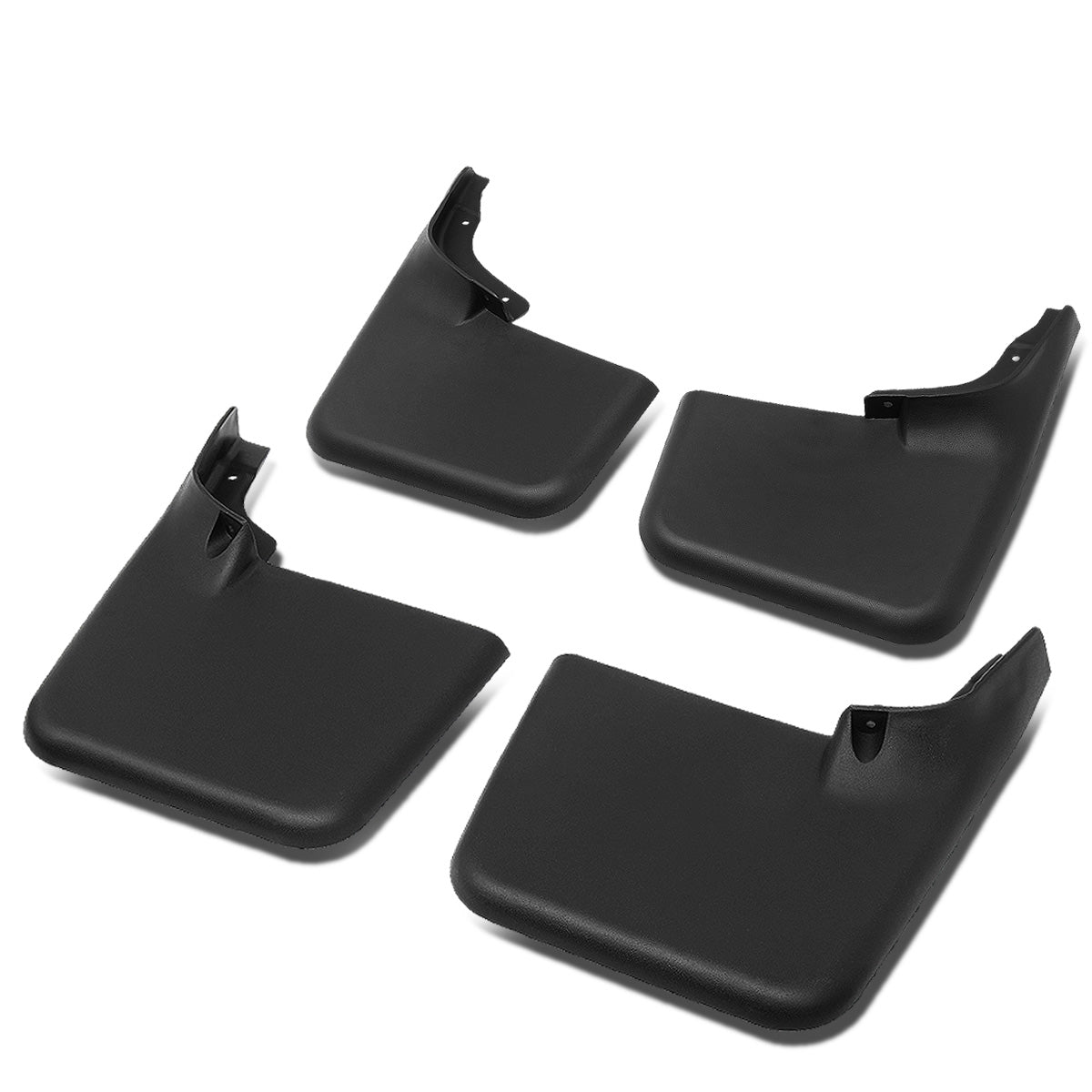 SALPICADERAS MUD GUARD FLAPS - 04-14 FORD F-150 - FITS MODELS WITHOUT OEM FENDER FLARES - DOES NOT FIT FLARESIDE MODELS - 4PCS - MATTE BLACK