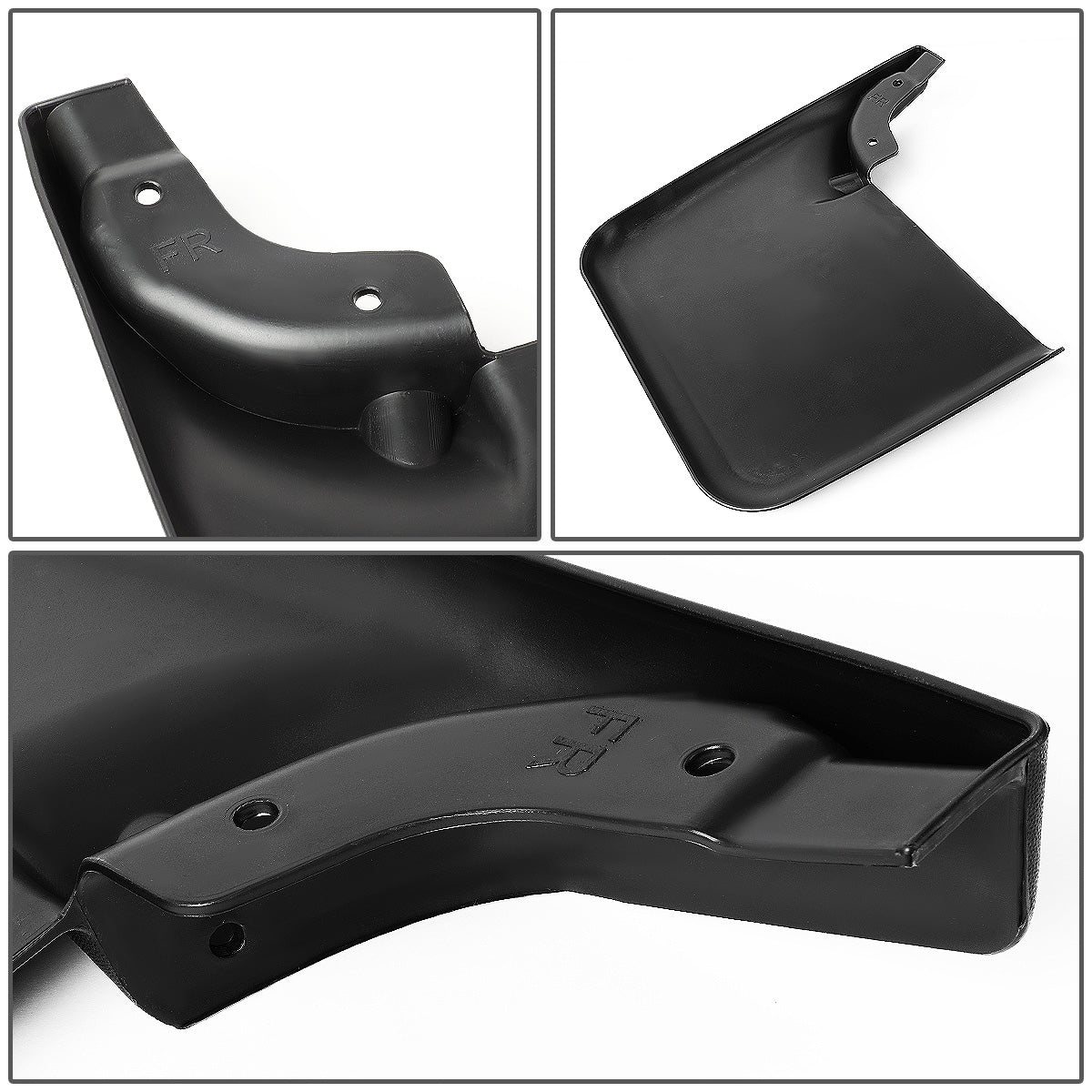 SALPICADERAS MUD GUARD FLAPS - 04-14 FORD F-150 - FITS MODELS WITHOUT OEM FENDER FLARES - DOES NOT FIT FLARESIDE MODELS - 4PCS - MATTE BLACK