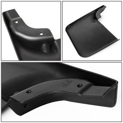 SALPICADERAS MUD GUARD FLAPS - 04-14 FORD F-150 - FITS MODELS WITHOUT OEM FENDER FLARES - DOES NOT FIT FLARESIDE MODELS - 4PCS - MATTE BLACK
