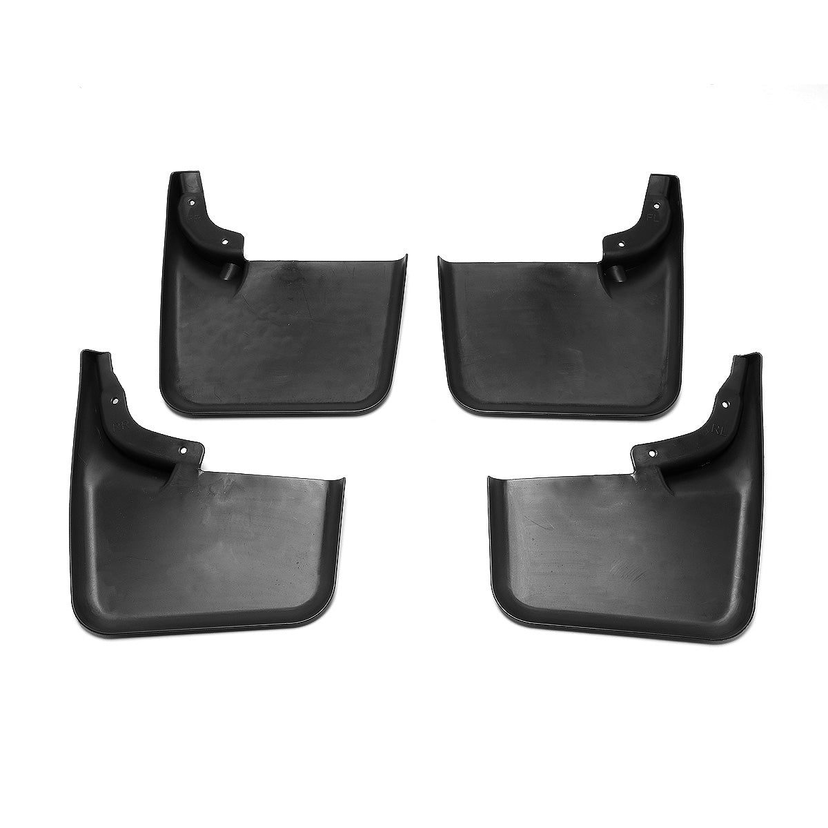 SALPICADERAS MUD GUARD FLAPS - 04-14 FORD F-150 - FITS MODELS WITHOUT OEM FENDER FLARES - DOES NOT FIT FLARESIDE MODELS - 4PCS - MATTE BLACK