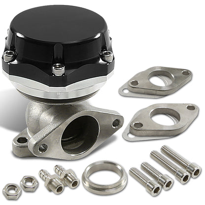 VALVULA DE ALIVIO WASTEGATE - 38MM - CAST STEEL - SHORTY - 7PSI / 13PSI - BLACK