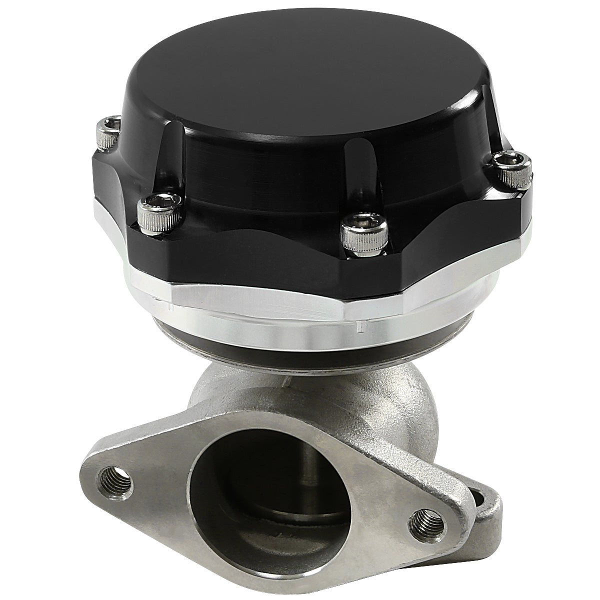 VALVULA DE ALIVIO WASTEGATE - 38MM - CAST STEEL - SHORTY - 7PSI / 13PSI - BLACK