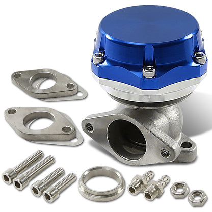 VALVULA DE ALIVIO WASTEGATE - 38MM - CAST STEEL - SHORTY - 7PSI / 13PSI - BLUE